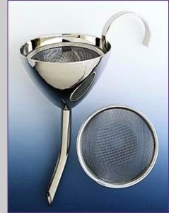 Wine funnel and Sieve - Image via Artisans on Web Wine Funnel and Sieve - Image via Artisans on Web